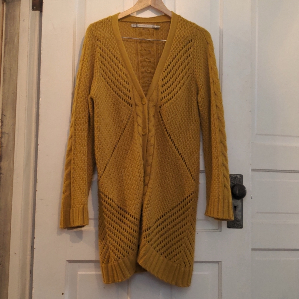 Long mustard sweater